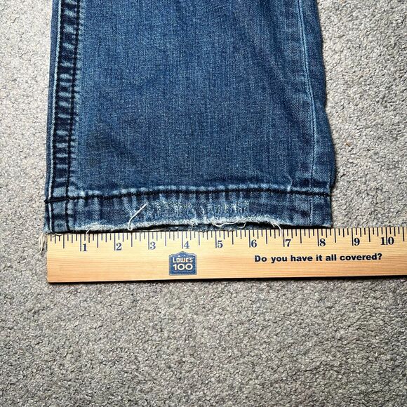 Miss Me Jeans Womens Heaven Mid Rise Boot Size 28 Blue Denim Y2K Distressed - Picture 6 of 9